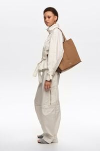 Bolsa shopper grande gabardina canela
