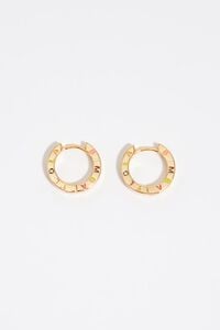 Gold logo hoop earrings