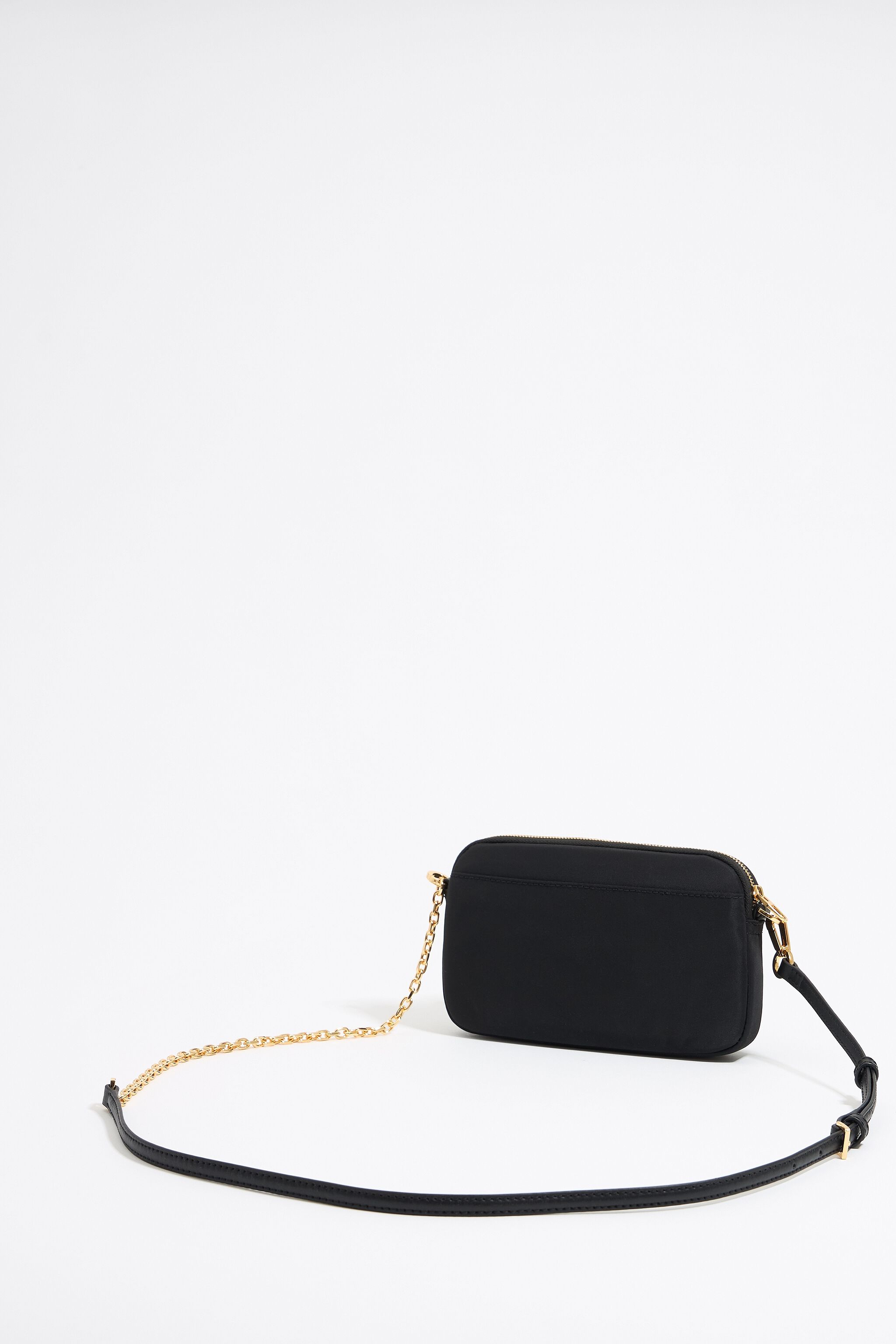 Mini black nylon crossbody bag