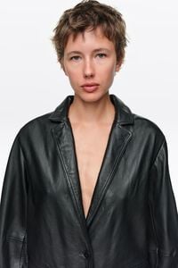 Chaqueta sastre piel negro