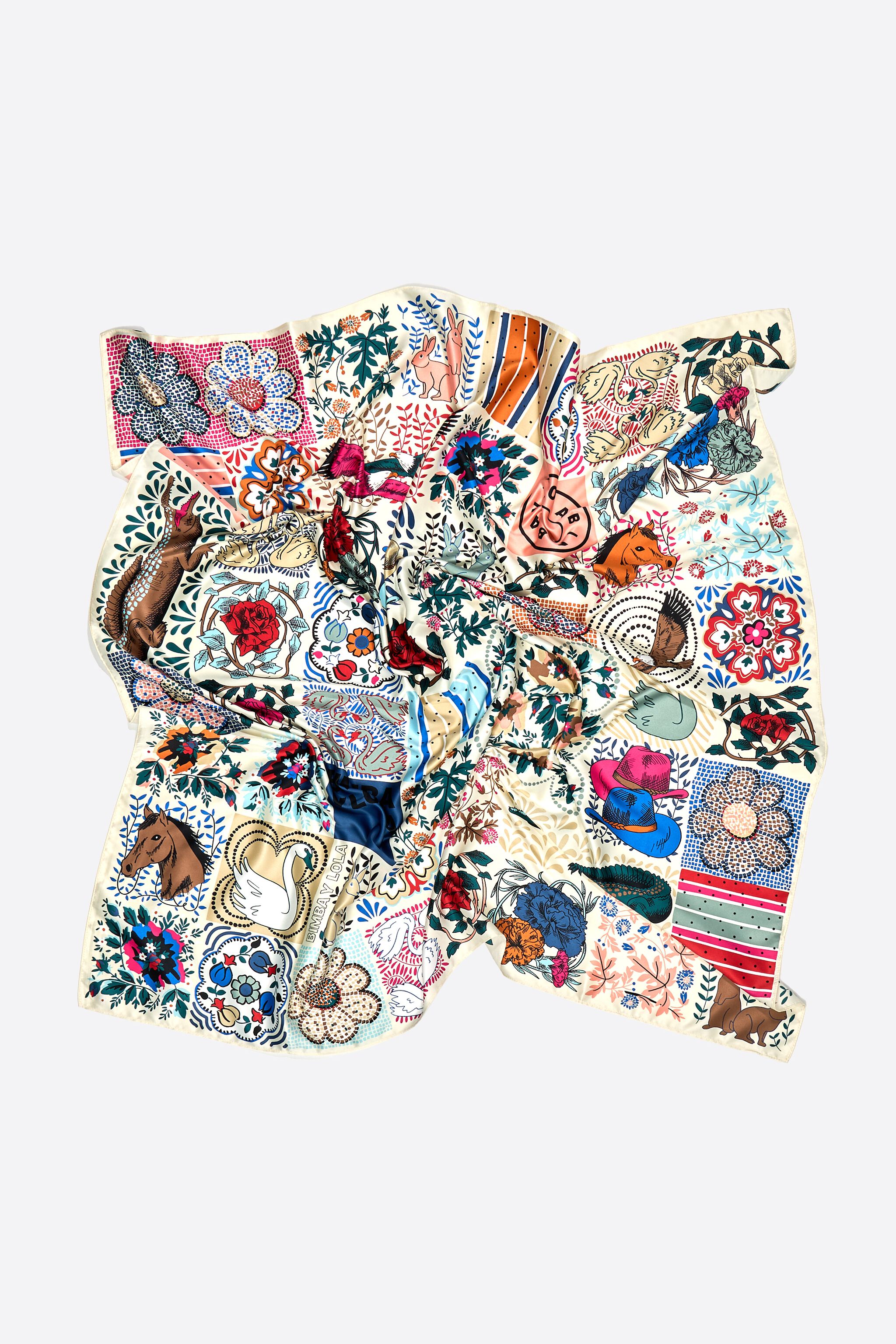 スカーフ　Bimba y Lola Bimba y Lola Bugs And Birds スカーフ | ブルー | FARFETCH JP
