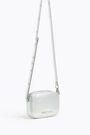 Minibolso piel plateado Minibolso piel plateado