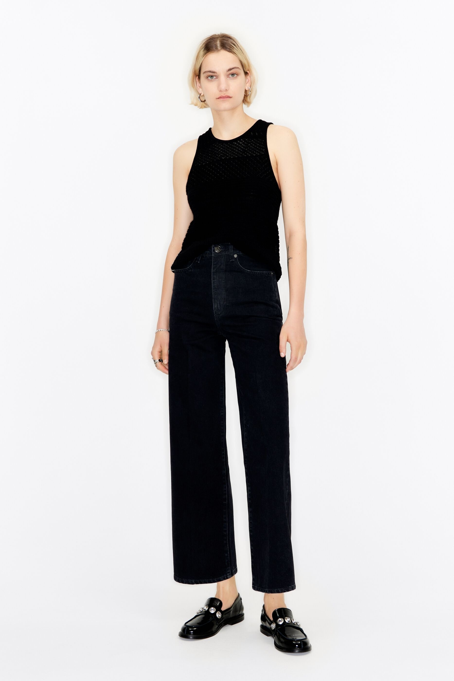 Jeans culotte negro best sale