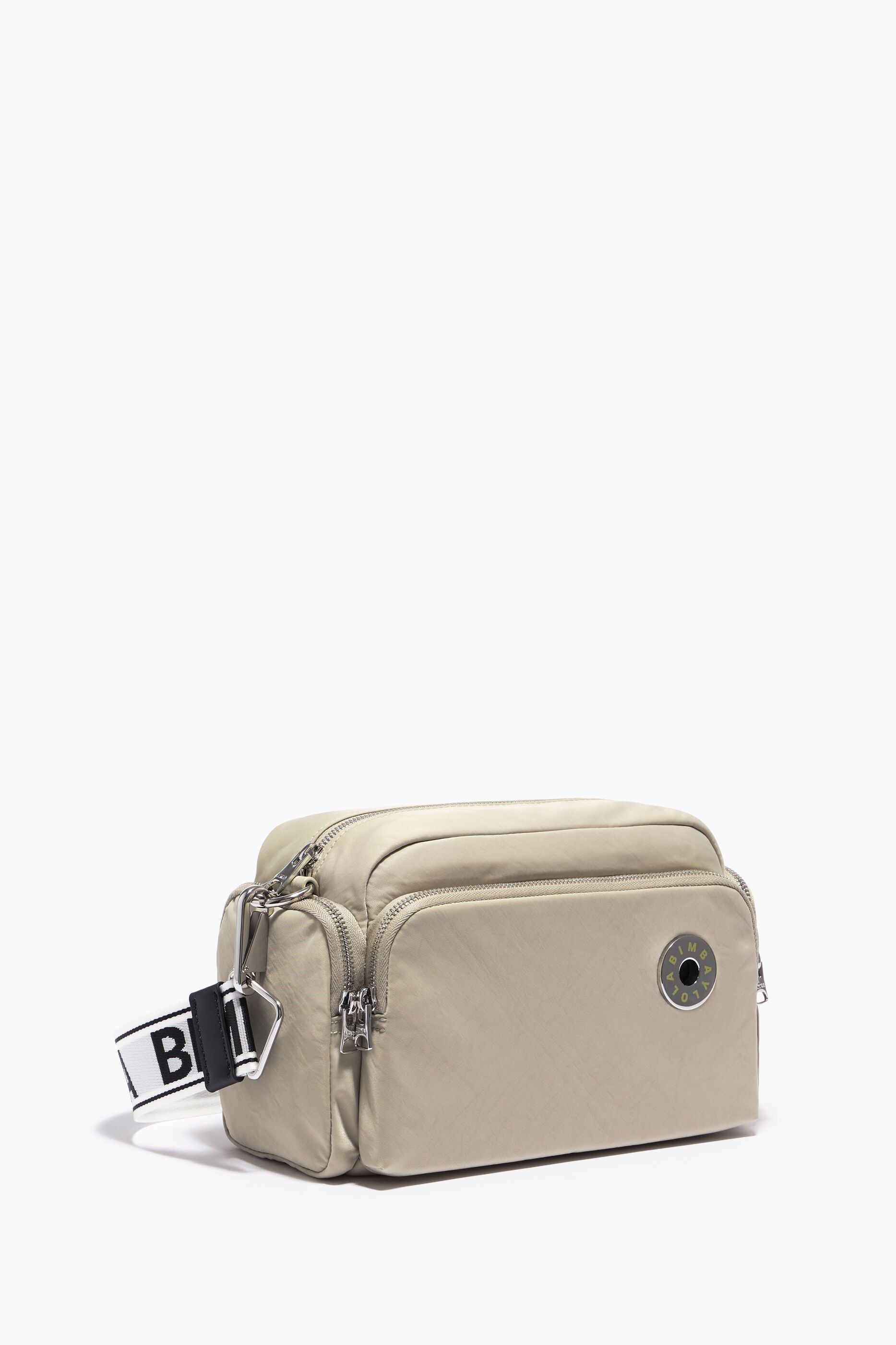 M light khaki nylon crossbody bag