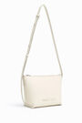 Bolso bandolera S trapecio piel blanco Bolso bandolera S trapecio piel blanco