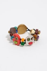 Multicolor masks and glass bracelet