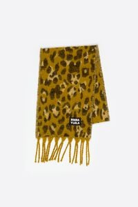 Bufanda leopardo mostaza