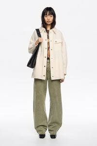 Sobrecamisa oversize lana blanco hueso