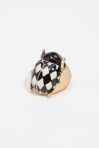 Anillo escarabajo esmalte negro