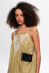 Cartera solapa peque&ntilde;a piel negra