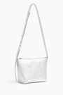 Bolso bandolera trapecio S piel plata Bolso bandolera trapecio S piel plata