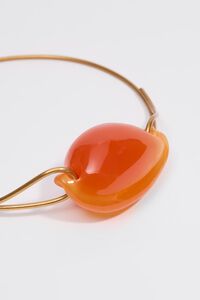 Collar choker caracol resina naranja