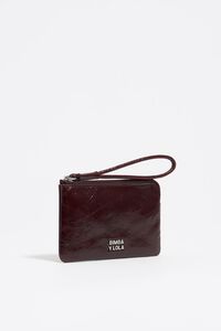 Monedero pequeño piel castaña