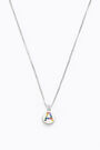 Letter A short silver necklace Letter A short silver necklace