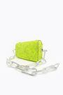 Bolso piel craquelada amarillo neón Bolso piel craquelada amarillo neón