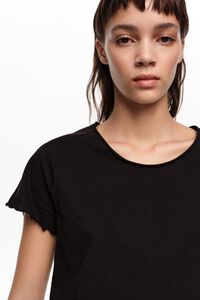 Camiseta ajustada rangl&aacute;n negra
