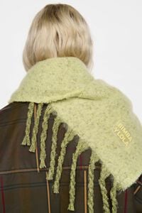 Lime marl brushed scarf