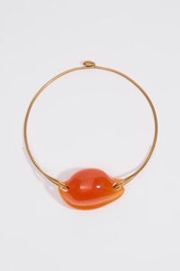 Collar choker caracol resina naranja