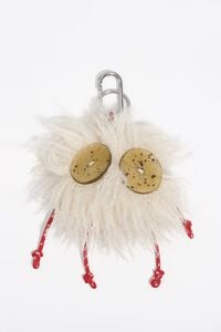 Ivory fur Charo key ring Ivory fur Charo key ring