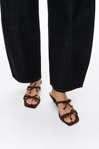 Sandalia tac&oacute;n lazos piel print tart&aacute;n