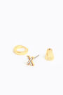 Pendientes mini aro y letra X Pendientes mini aro y letra X