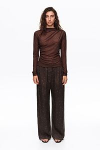 Romantic Sweet blue floral fluid jogger trousers