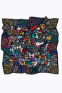 Black art brut animals scarf Black art brut animals scarf