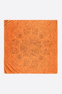 Orange brushstroke flowers scarf