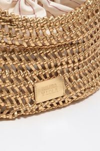 Bolsa tranzada mediana piel oro