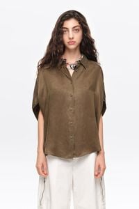 Camisa capa fluida caqui