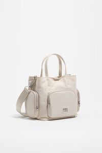 Bolsa Pocket peque&ntilde;a nylon blanco piedra