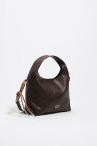 Bolsa bandolera Paper peque&ntilde;a piel caf&eacute;