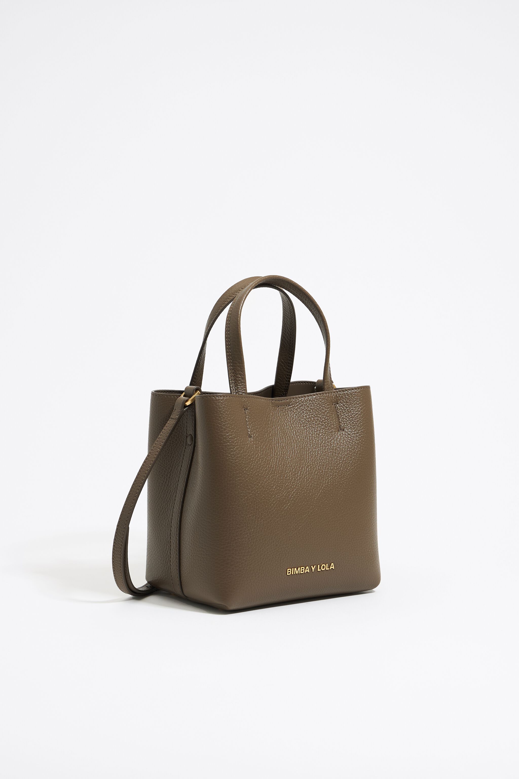 Taupe leather tote bag store
