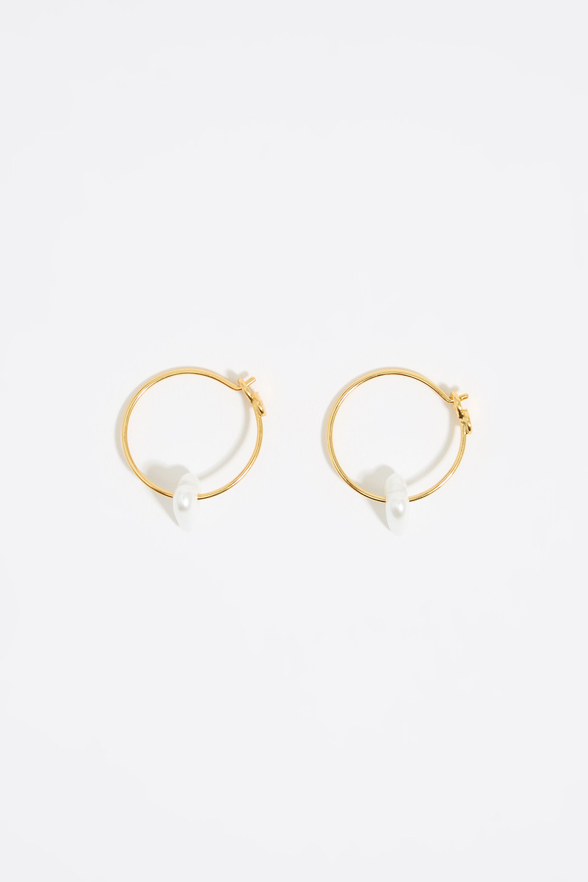 Pearl heart hoop earrings cheap