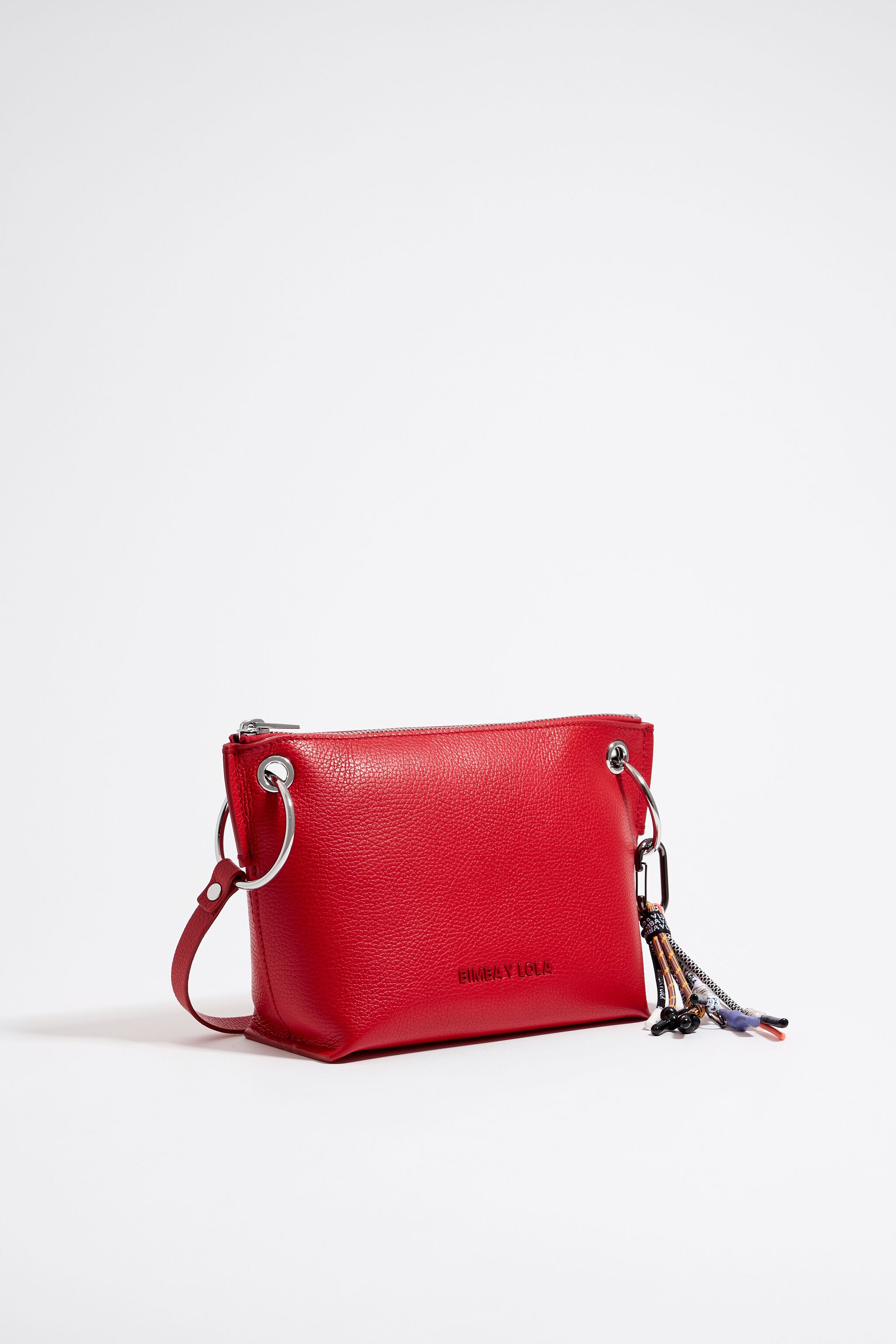 Red leather crossbody sale bag