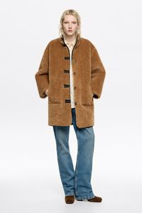 Abrigo reversible pelo caramelo