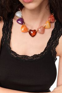 Collar corazones resina multi &aacute;mbar