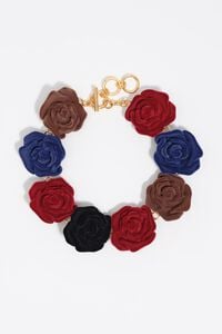 Red flocked rose necklace Red flocked rose necklace
