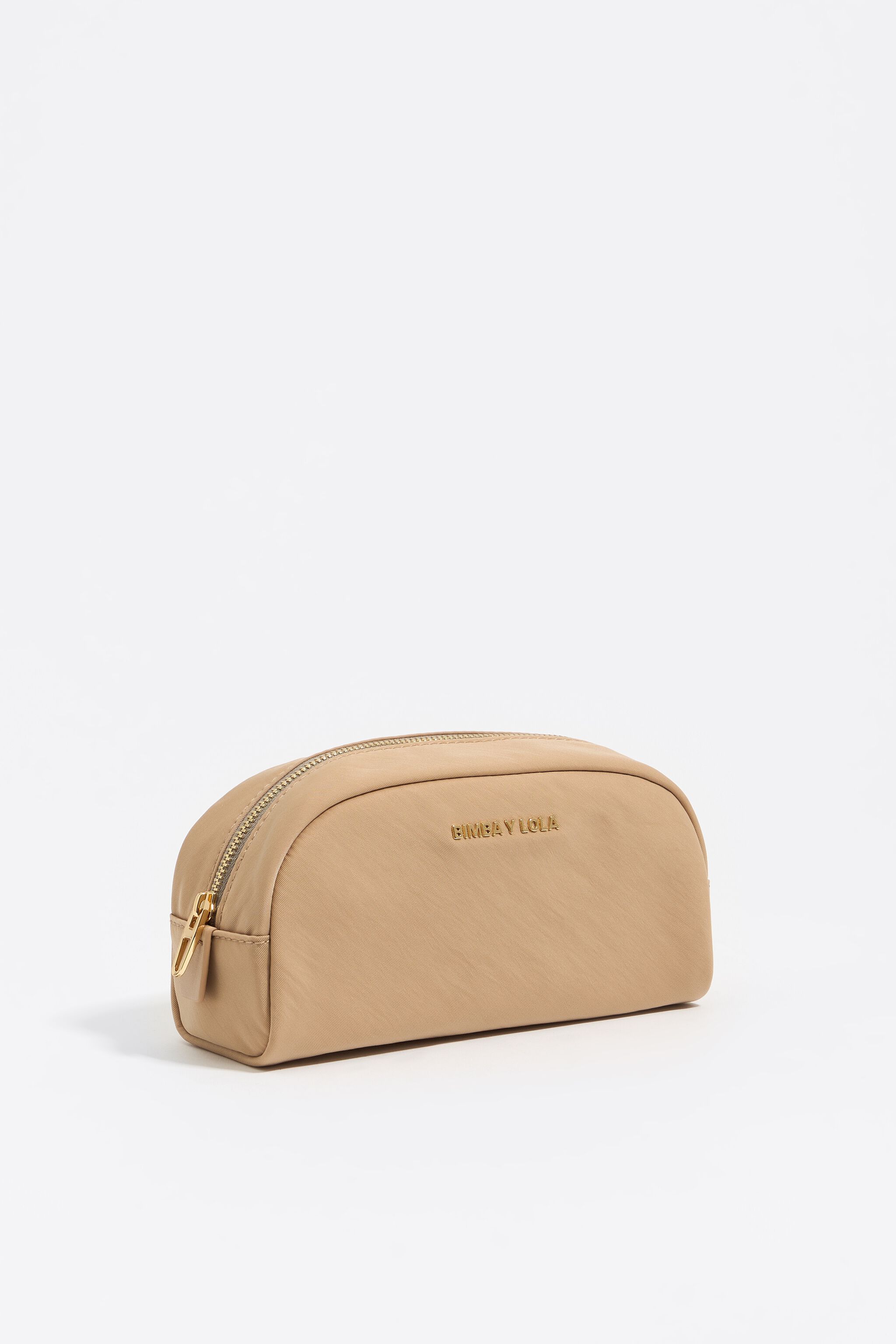 Light camel nylon make up case