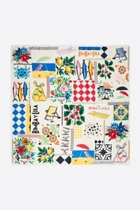 Pa&ntilde;uelo mosaico blanco hueso