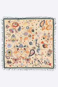 Mascada pajaros tropicales verde