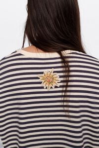 Multicolor striped oversize T-shirt