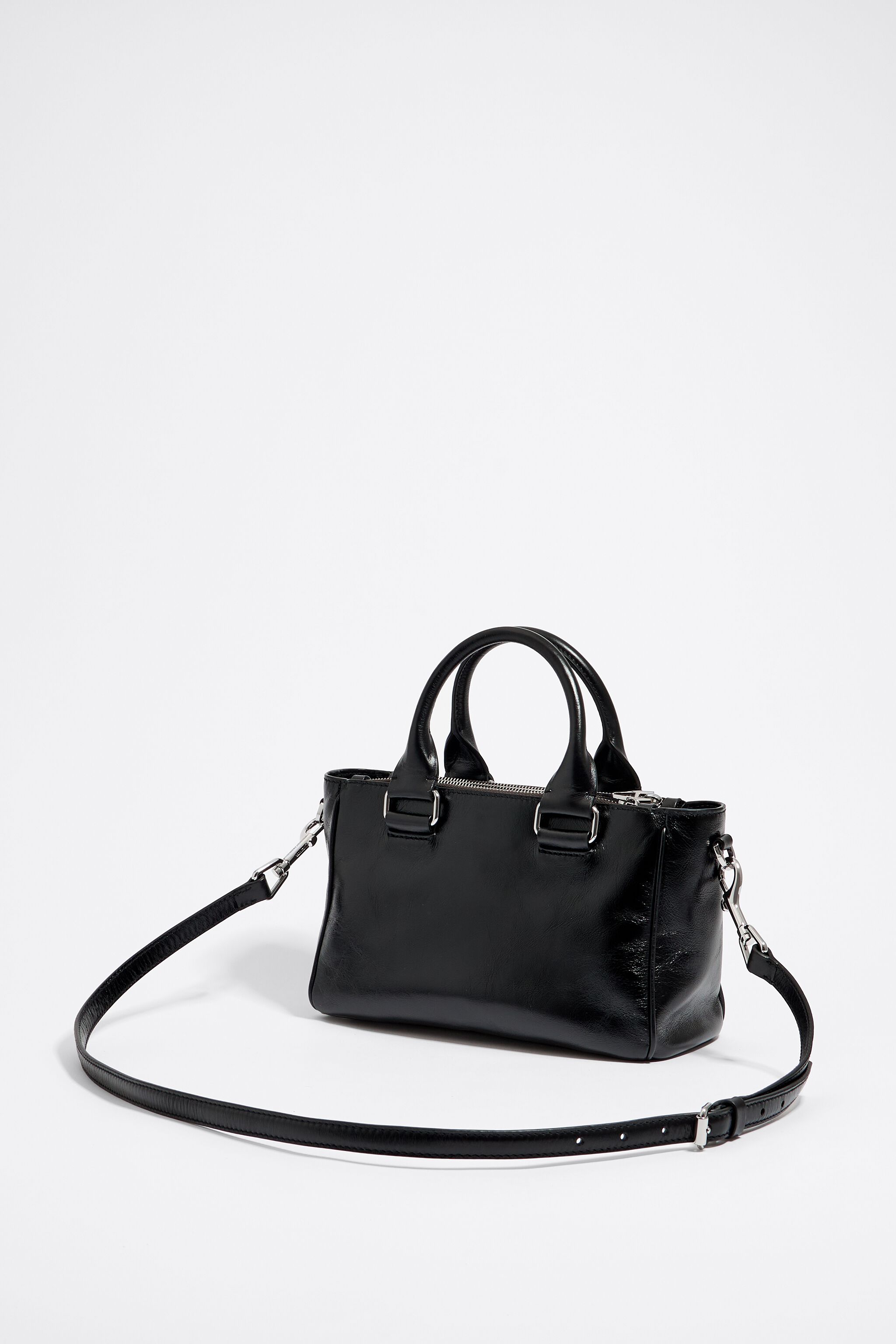 Bolsa tote Pocket mediana piel negra