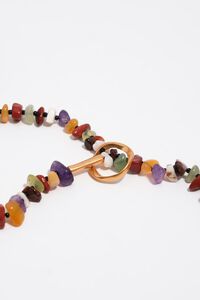 Collar piedras dorado mate