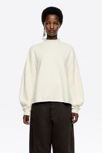 Ivory cotton boxy sweater