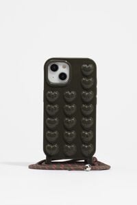 Funda silic&oacute;n para colgar iPhone 15 brillo