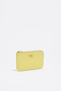 Monedero pequeño piel amarillo ácido Monedero pequeño piel amarillo ácido