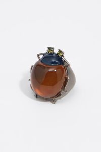 Anillo escarabajo &aacute;mbar