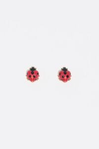 Mini red ladybug earrings
