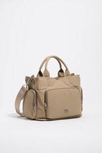 Bolsa bandolera Pocket grande nylon caqui claro